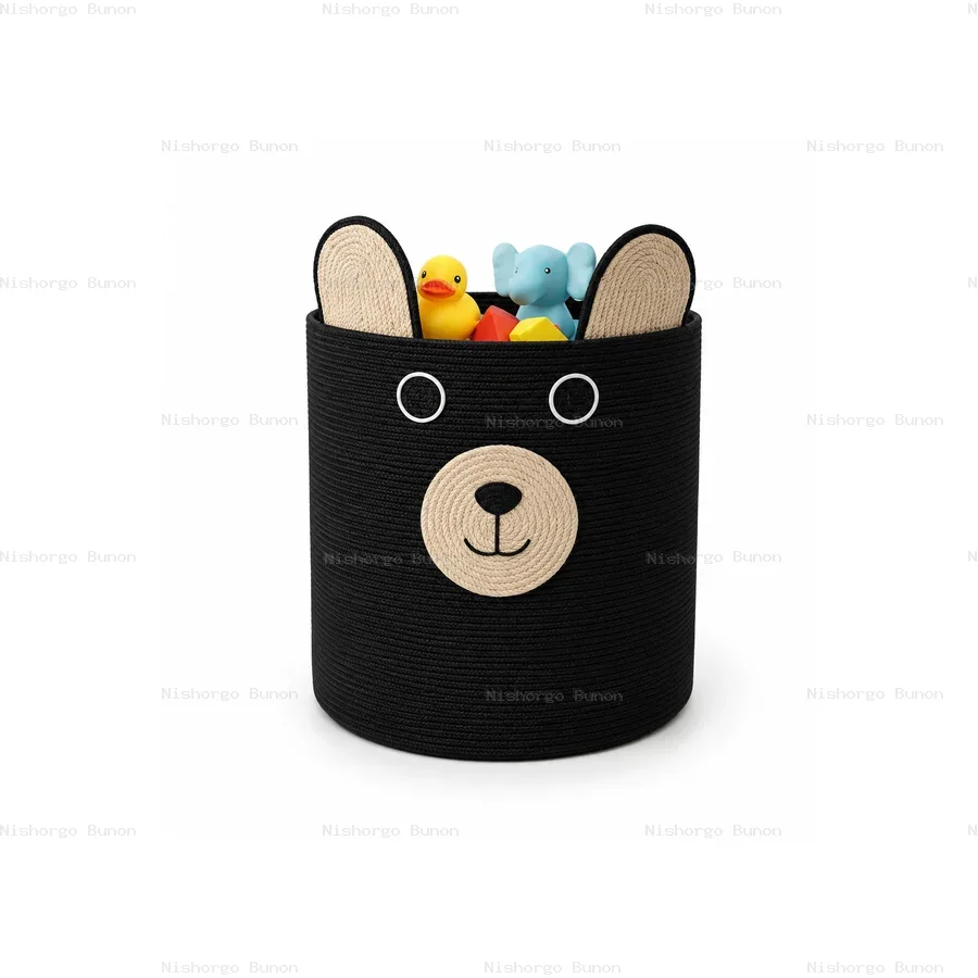 Black Teddy Storage Basket